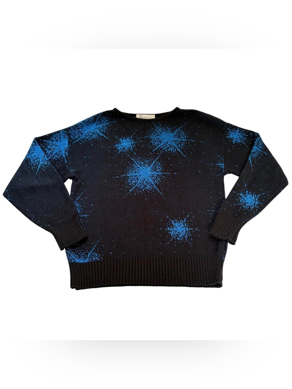 Vintage Diversity Black & Blue Sweater